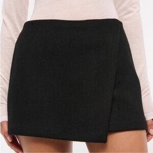 Abercrombie & Fitch Black Mini Wrap Skort